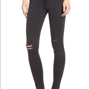 Ripped Black Rag&Bone Skinny Jeans